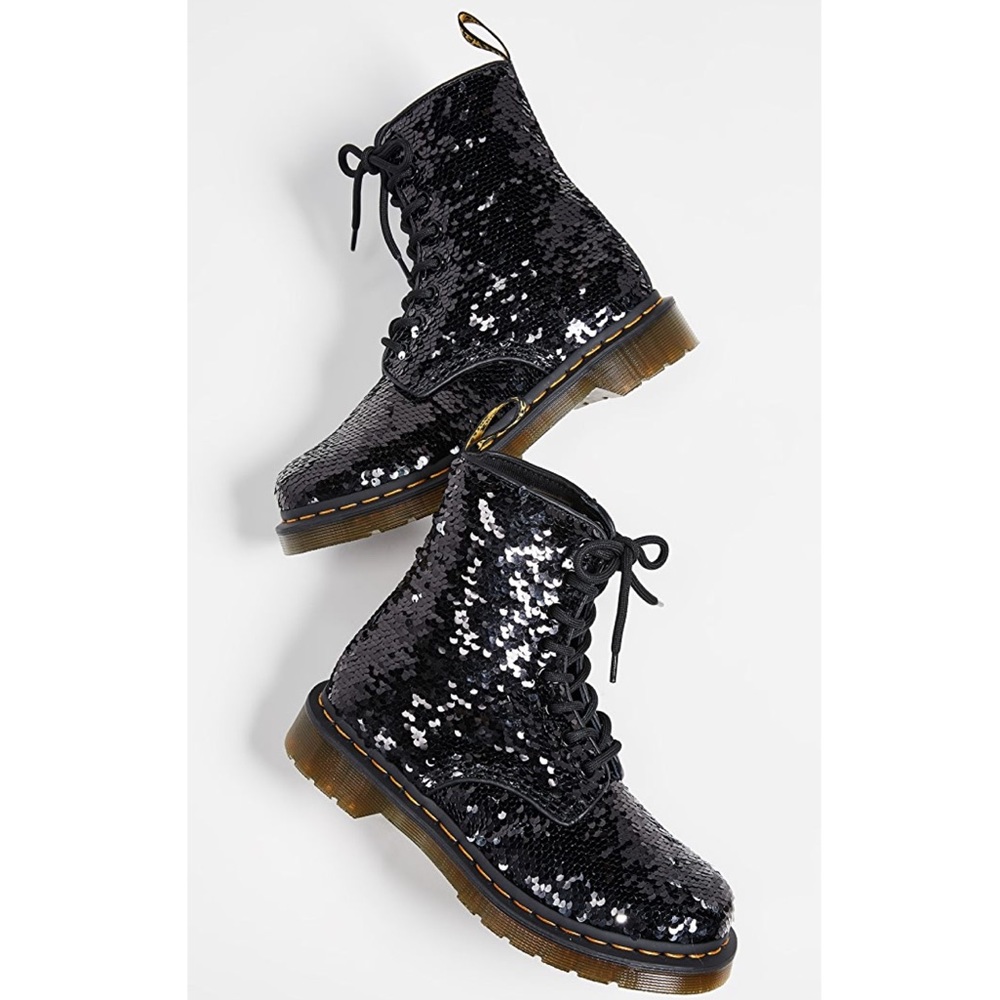 Dr. Martens 1460 Pascal Sequin Boots - Picture 2 of 13
